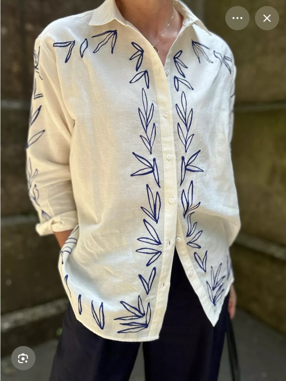 Sezane x Roberto Ruspoli maxi linen and cotton shirt